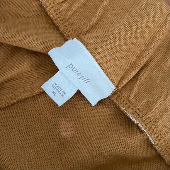 Pure Jill Pants Women XL Mustard Elastic Waist Relaxed Fit Cotton Blend Casual - Picture 4 of 10